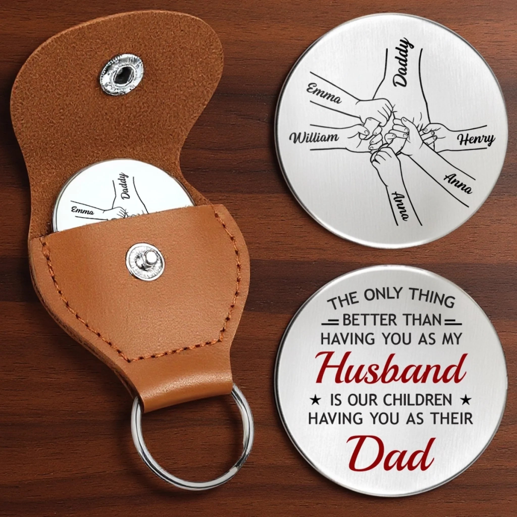 Custom Pocket Hug - Personalized Anniversary Wedding Gifts For Husband And Wife, Him And Her - Hugs You Can Keep